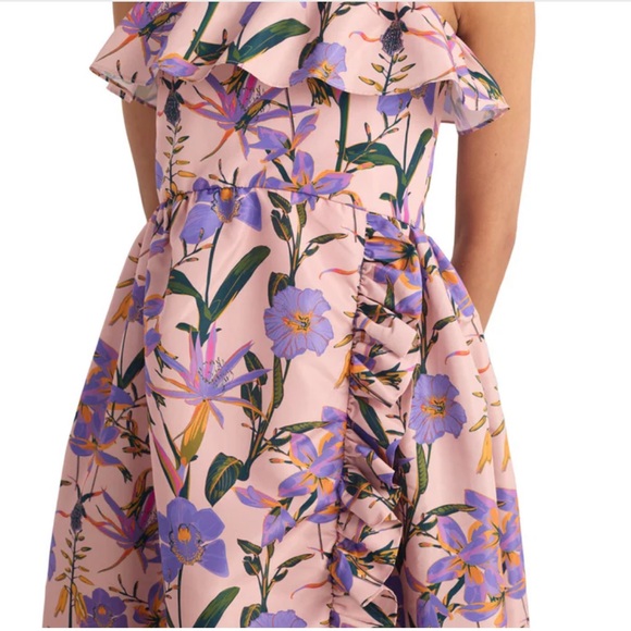 KIKA VARGAS EXCLUSIVE SYLVIA DRESS BLUSH IRIS NYLON - Picture 3 of 4